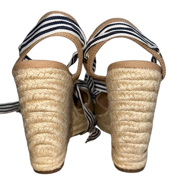 Express Women's Espadrille Wedge Platform Sandals Ribbon ankle Lace up sz:6 - Picture 5 of 13